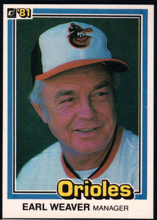 1981 Donruss #356 Earl Weaver MG NM-MT Baltimore Orioles 