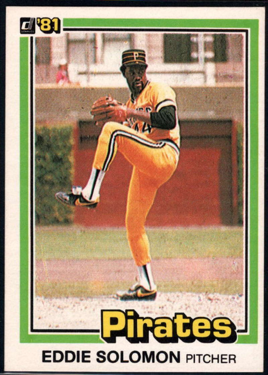 1981 Donruss #16 Eddie Solomon NM-MT Pittsburgh Pirates 