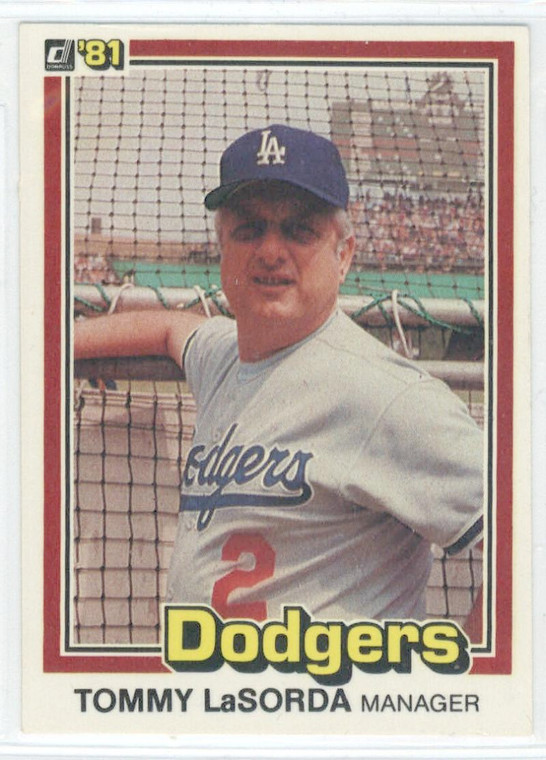 1981 Donruss #420 Tommy Lasorda MG NM-MT Los Angeles Dodgers 