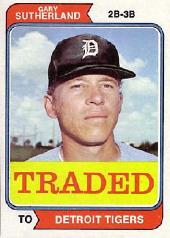 1974 Topps Traded #428T Gary Sutherland VG Detroit Tigers 