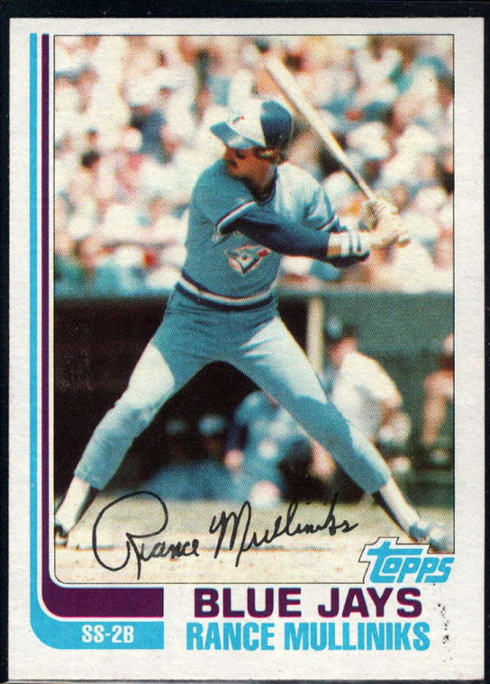 1982 Topps Traded #78T Rance Mulliniks VG Toronto Blue Jays 
