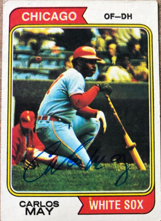 Carlos May Autographed 1974 Topps #195