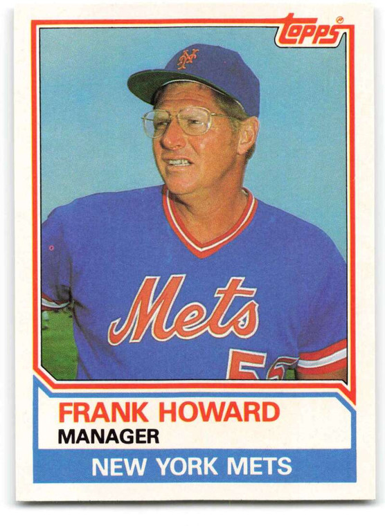 1983 Topps Traded #47T Frank Howard MG VG New York Mets 