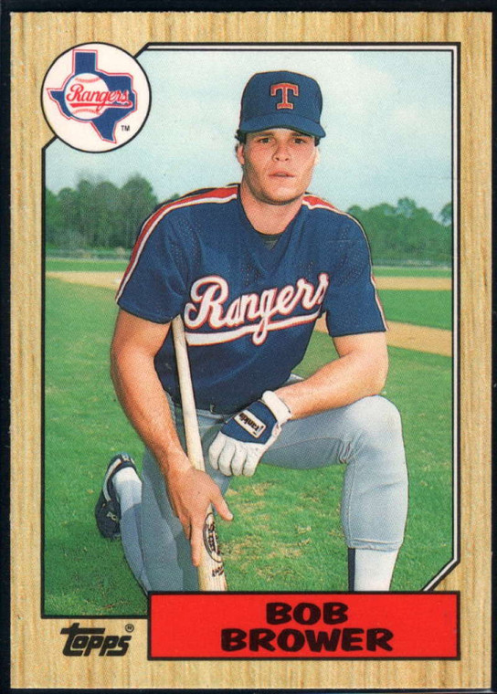 1987 Topps Traded #10T Bob Brower NM-MT RC Rookie Texas Rangers 