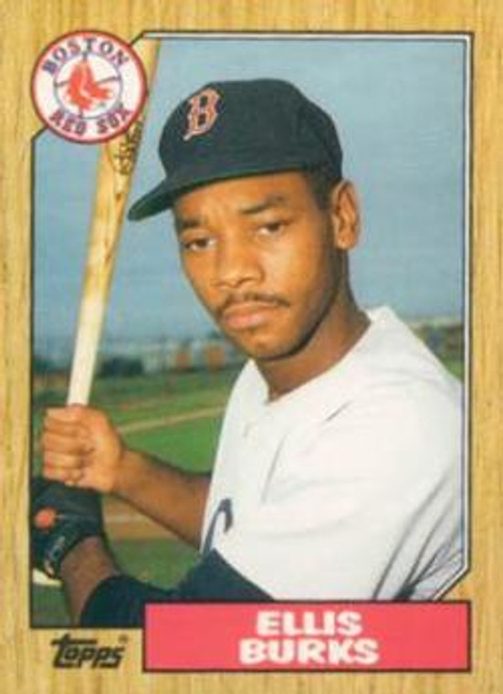 1987 Topps Traded #14T Ellis Burks NM-MT RC Rookie Boston Red Sox 
