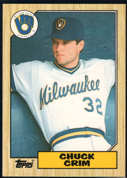 1987 Topps Traded #25T Chuck Crim NM-MT RC Rookie Milwaukee Brewers 