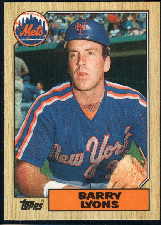 1987 Topps Traded #68T Barry Lyons NM-MT RC Rookie New York Mets 
