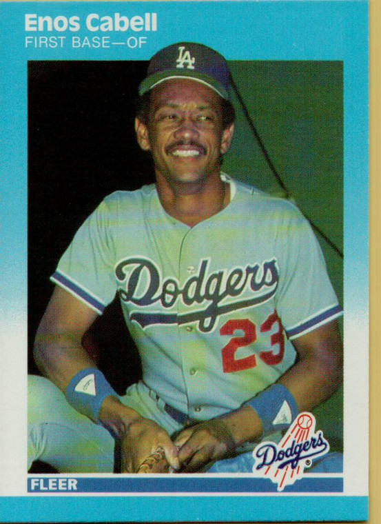 1987 Fleer #438 Enos Cabell NM Los Angeles Dodgers 