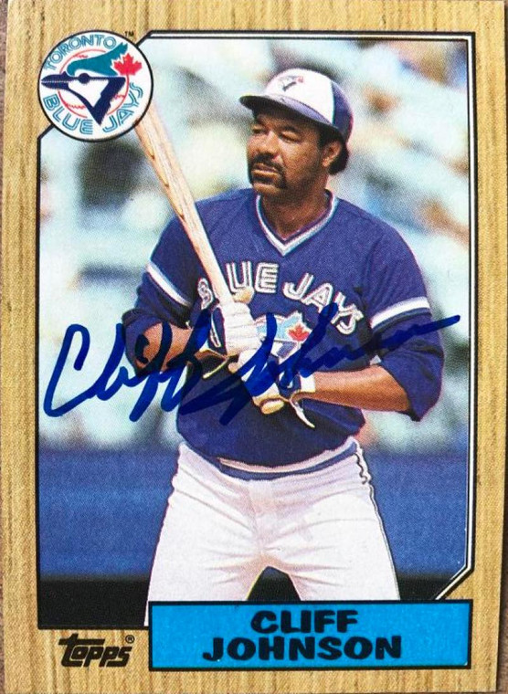 Cliff Johnson Autographed 1987 Topps #663 Toronto Blue Jays Card