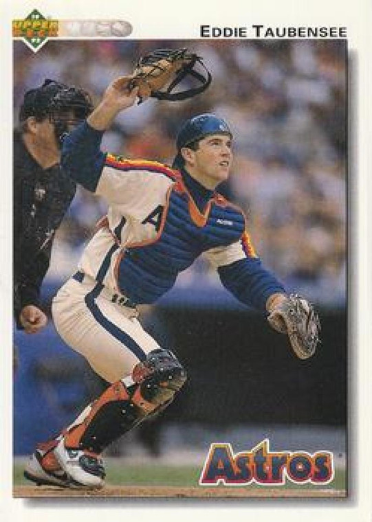 1992 Upper Deck #757 Eddie Taubensee VG RC Rookie Houston Astros 