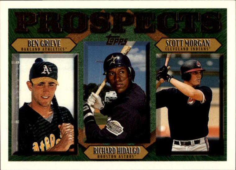 1997 Topps #488 Ben Grieve/Richard Hidalgo/Scott Morgan VG  RC Rookie Oakland Athletics/Houston Astros/Cleveland Indians