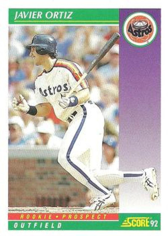 1992 Score #403 Javier Ortiz VG  Houston Astros 