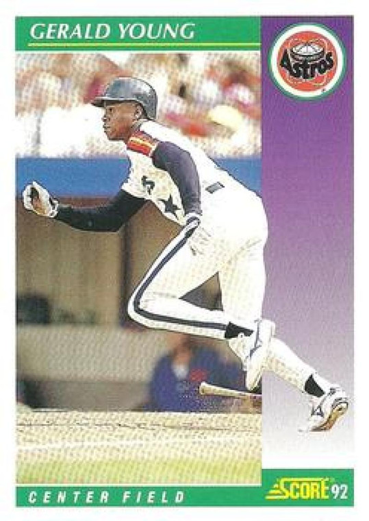 1992 Score #346 Gerald Young VG  Houston Astros 