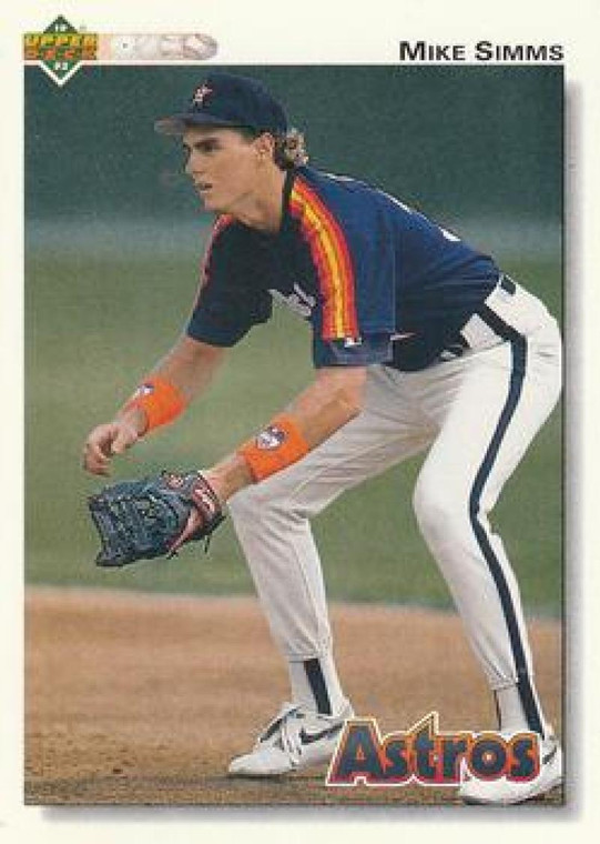1992 Upper Deck #584 Mike Simms VG Houston Astros 
