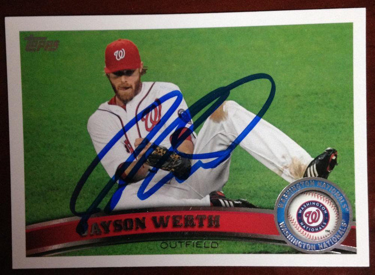 Jayson Werth Autographed 2011 Topps Update #US210