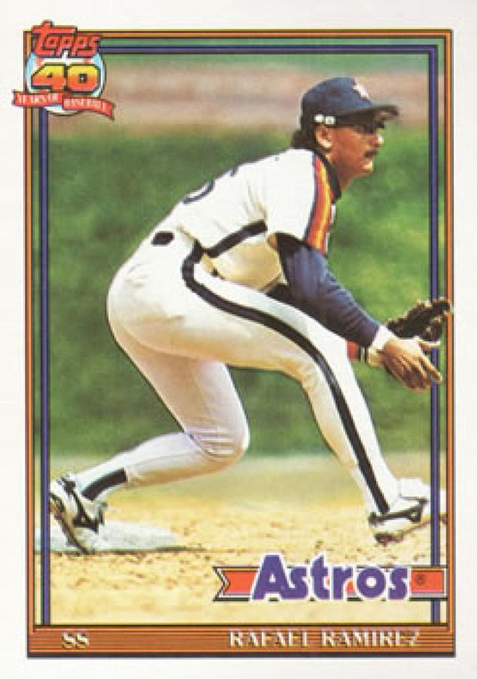 1991 Topps #423 Rafael Ramirez UER VG Houston Astros 
