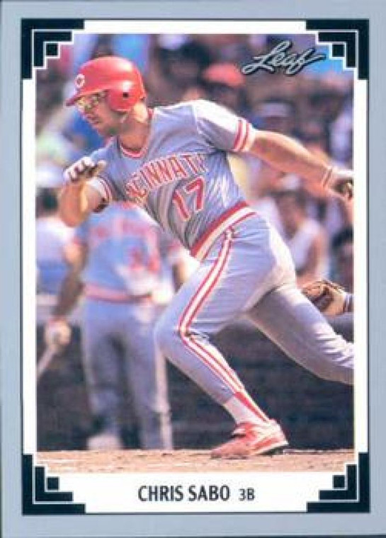 1991 Leaf #65 Chris Sabo VG Cincinnati Reds 