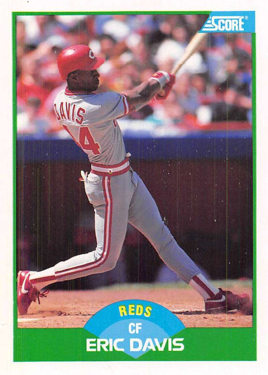 1989 Score #109 Eric Davis VG Cincinnati Reds 