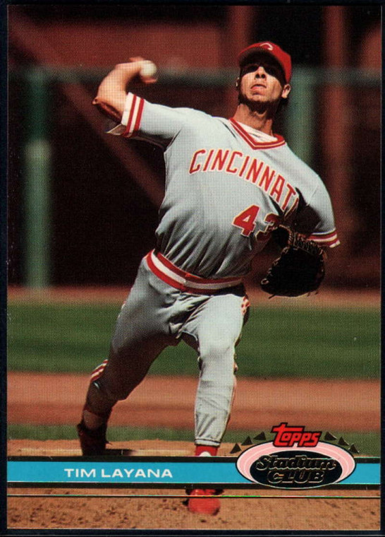 1991 Stadium Club #396 Tim Layana VG Cincinnati Reds 