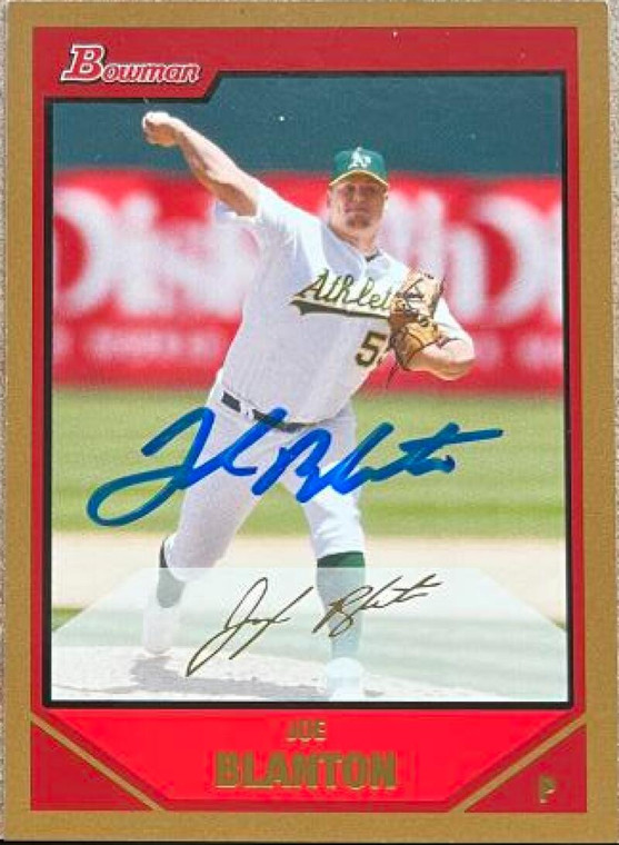 Joe Blanton Autographed 2007 Bowman Gold #123