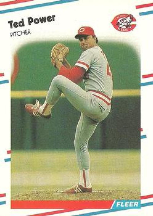 SOLD 34172 1988 Fleer #245 Ted Power VG Cincinnati Reds 