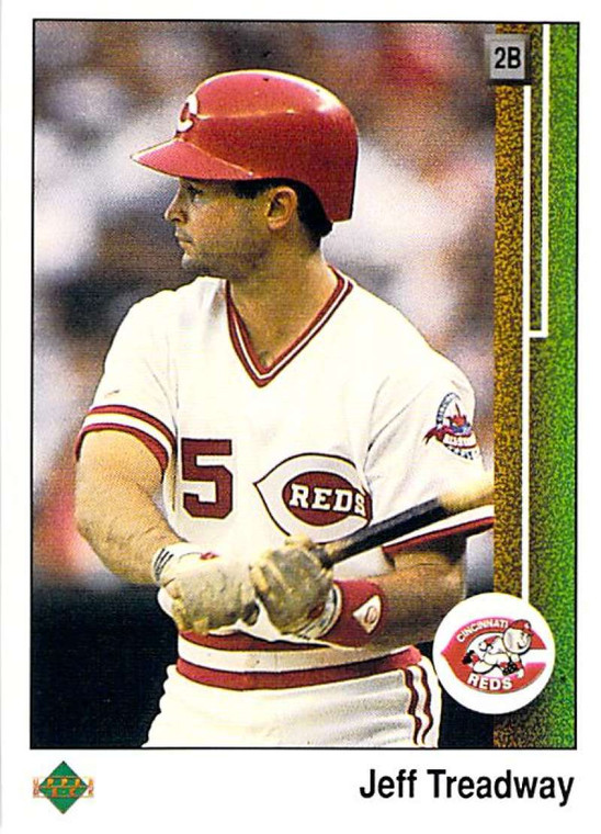 1989 Upper Deck #393 Jeff Treadway VG Cincinnati Reds 