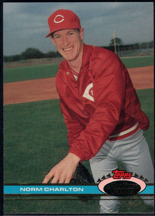 1991 Stadium Club #305 Norm Charlton VG Cincinnati Reds 