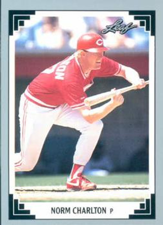 1991 Leaf #414 Norm Charlton VG Cincinnati Reds 