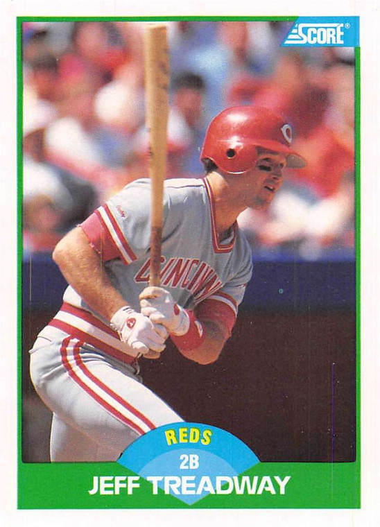 1989 Score #86 Jeff Treadway VG Cincinnati Reds 