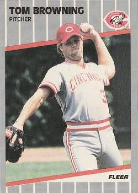 1989 Fleer #153 Tom Browning VG Cincinnati Reds 