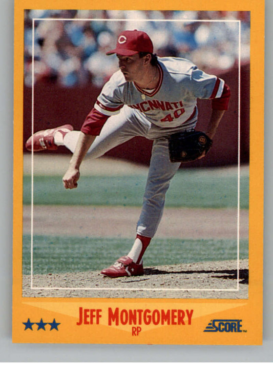 1988 Score #497 Jeff Montgomery VG RC Rookie Cincinnati Reds 