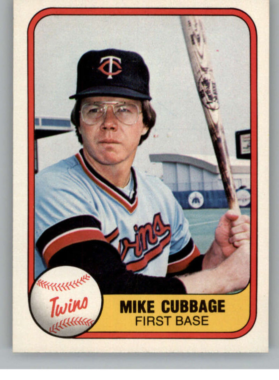 1981 Fleer #566 Mike Cubbage VG Minnesota Twins 