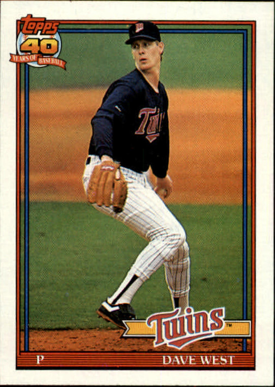 1991 Topps #578 David West VG Minnesota Twins 