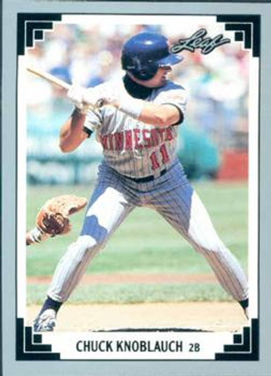 1991 Leaf #396 Chuck Knoblauch VG Minnesota Twins 