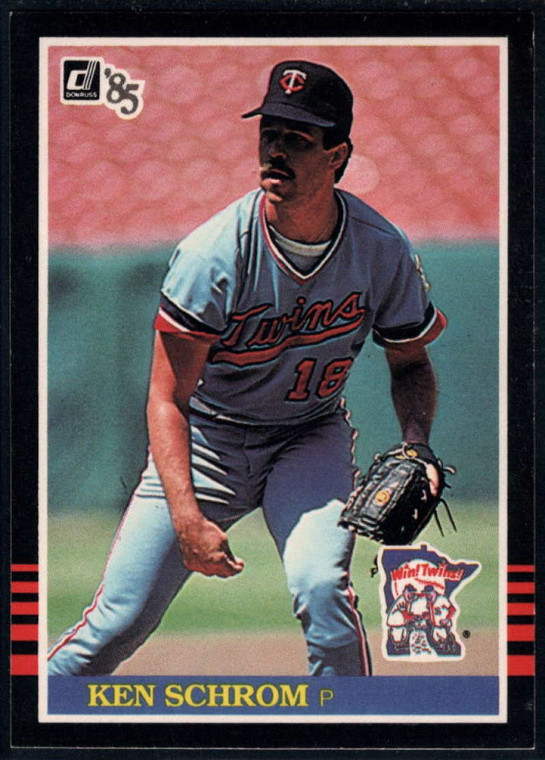 1985 Donruss #486 Ken Schrom VG Minnesota Twins 