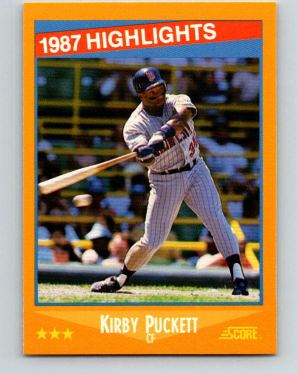 1988 Score #653 Kirby Puckett HL VG Minnesota Twins 