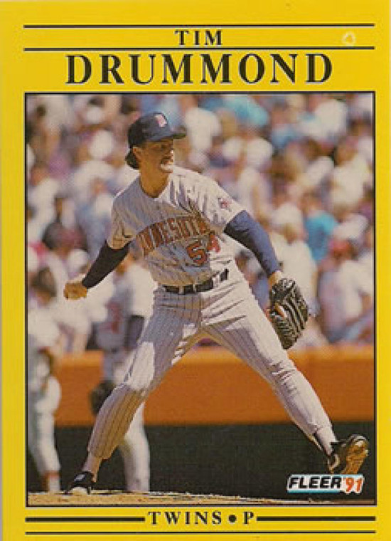 1991 Fleer #607 Tim Drummond VG Minnesota Twins 