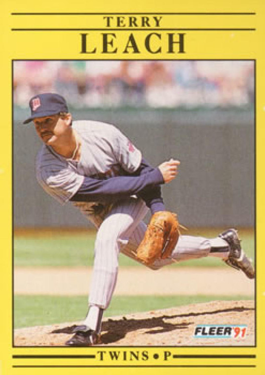 1991 Fleer #616 Terry Leach VG Minnesota Twins 