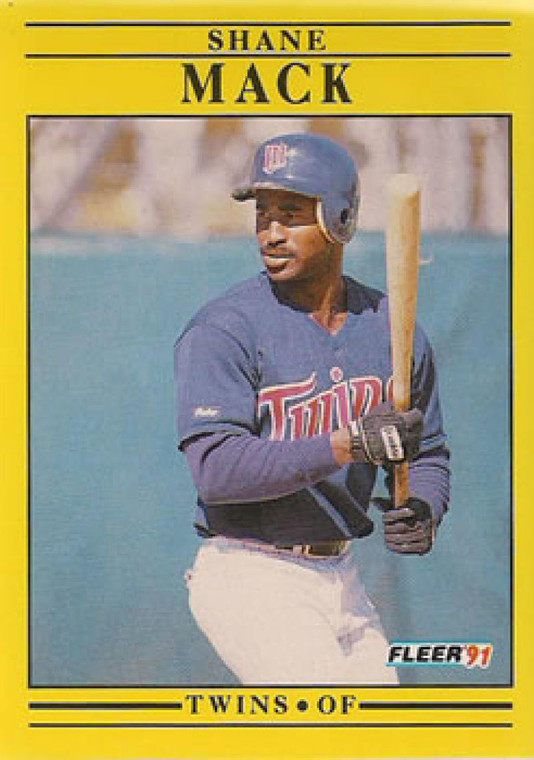 1991 Fleer #618 Shane Mack VG Minnesota Twins 