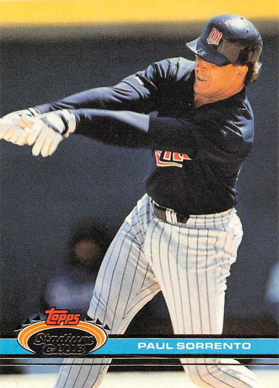 1991 Stadium Club #408 Paul Sorrento VG Minnesota Twins 