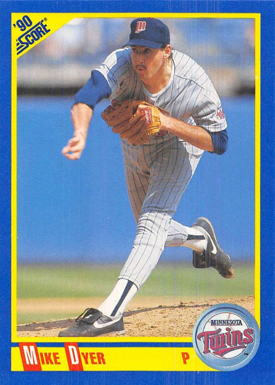 1990 Score #571 Mike Dyer VG RC Rookie Minnesota Twins 
