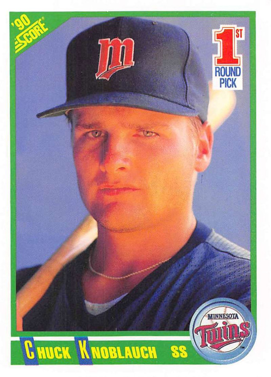 1990 Score #672 Chuck Knoblauch VG RC Rookie Minnesota Twins 