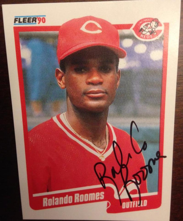 Rolando Roomes Autographed 1990 Fleer #432 Signed in Black 