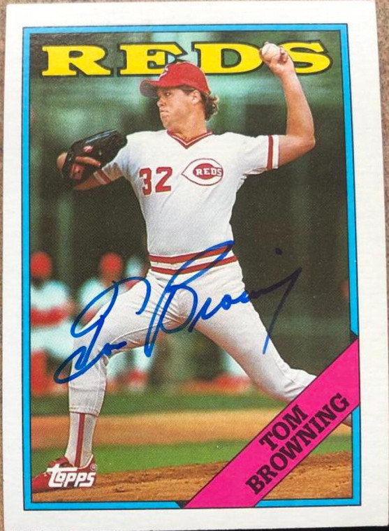 Tom Browning Autographed 1988 Topps #577
