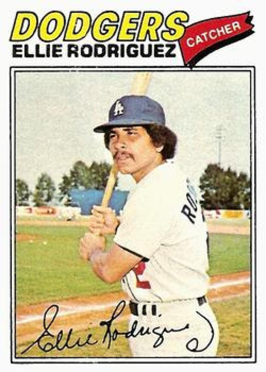 1977 Topps #448 Ellie Rodriguez VG Los Angeles Dodgers 