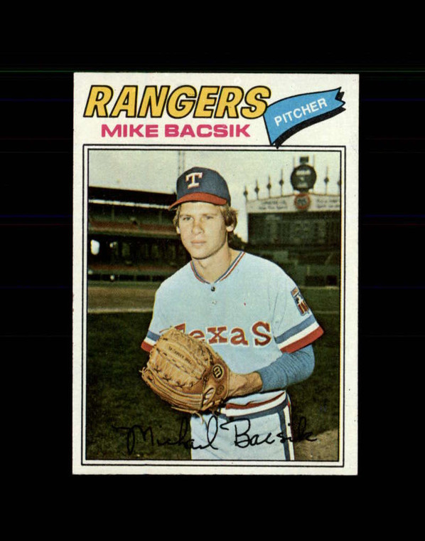 SOLD 86286 1977 Topps #103 Mike Bacsik VG RC Rookie Texas Rangers 
