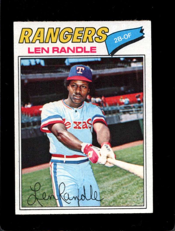 1977 Topps #196 Len Randle VG Texas Rangers 