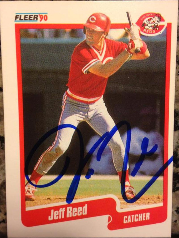 SOLD 2709 Jeff Reed Autographed 1990 Fleer #429