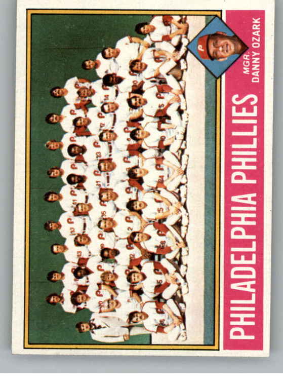 1976 Topps #384 Philadelphia Phillies/Danny Ozark MG CL VG Philadelphia Phillies 