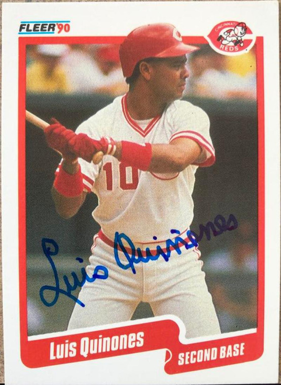 Luis Quinones Autographed 1990 Fleer #428 